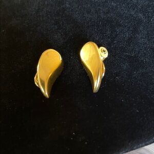 Monet Gold-Tone Sculpted Clip-On Earrings